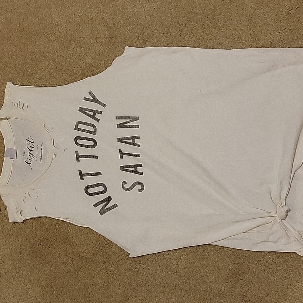 The Light Blonde Not Today Satan Tee Shirt Tank